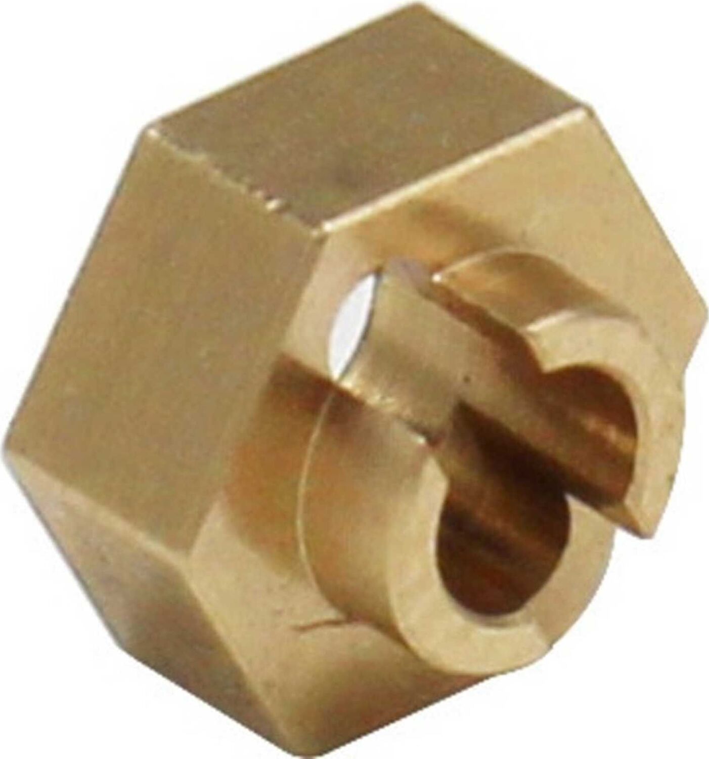 Brass Stock Wheels Hub, 7mm Hex: SCX24