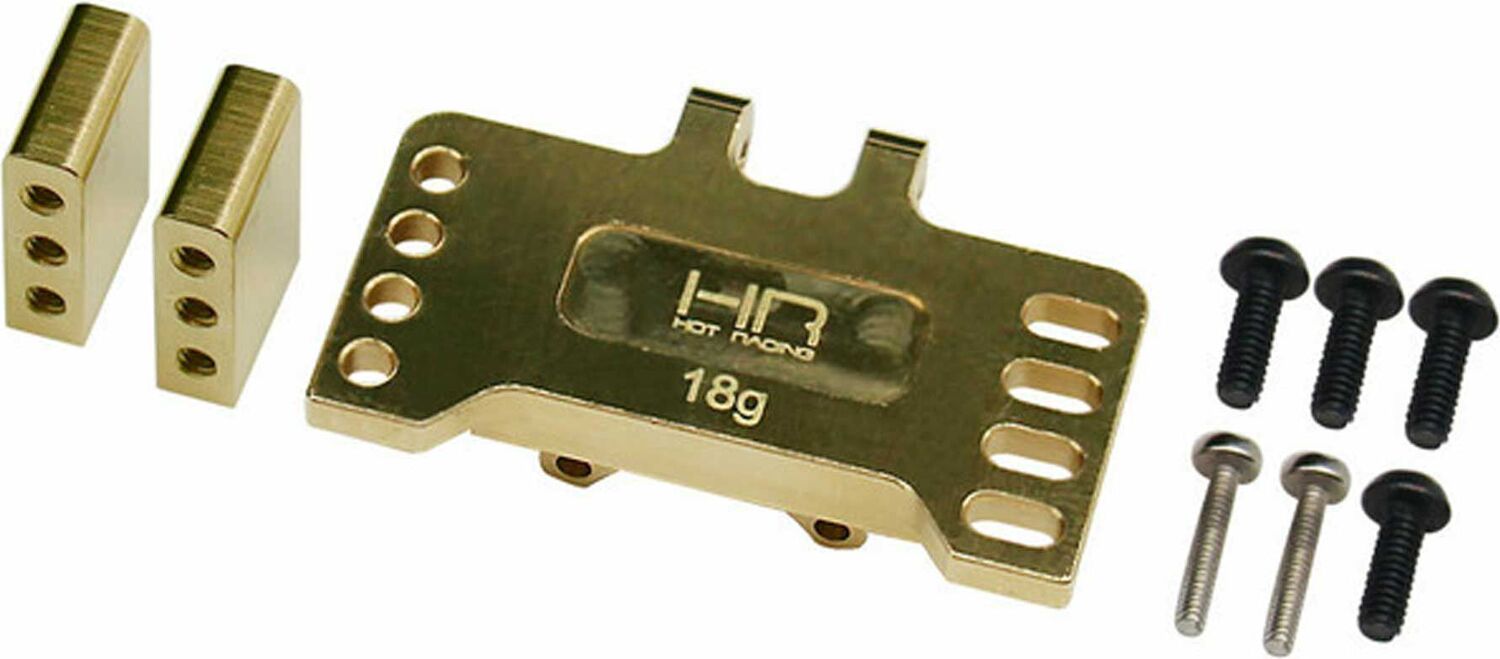 Brass Servo Mount (Reefs, Emax & Savox), 1/24 Axial SCX24 & AX24