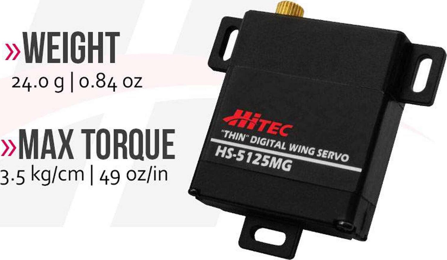 HS-5125MG Thin Digital Metal Gear Wing Servo