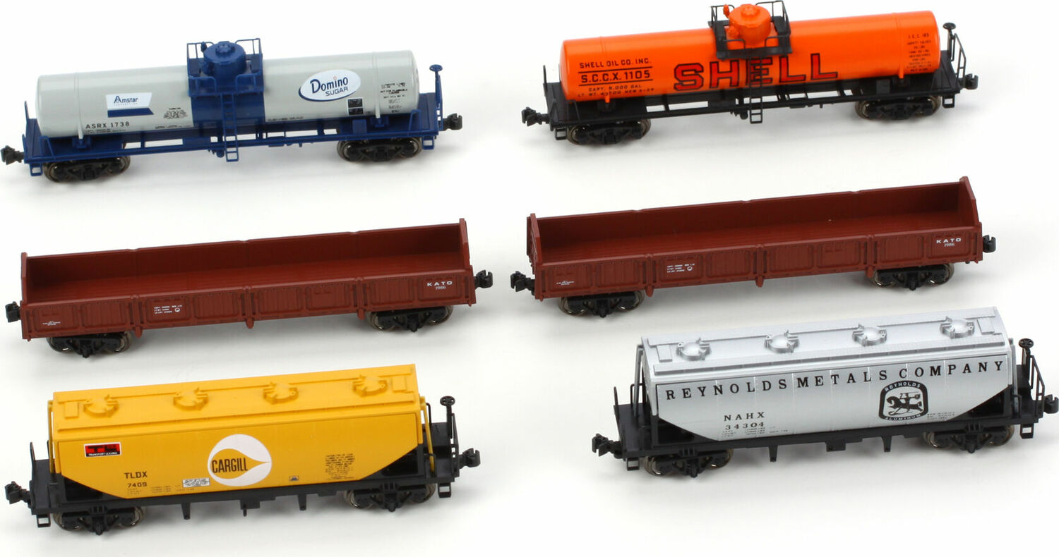 N Mixed Freight Car Set (6)