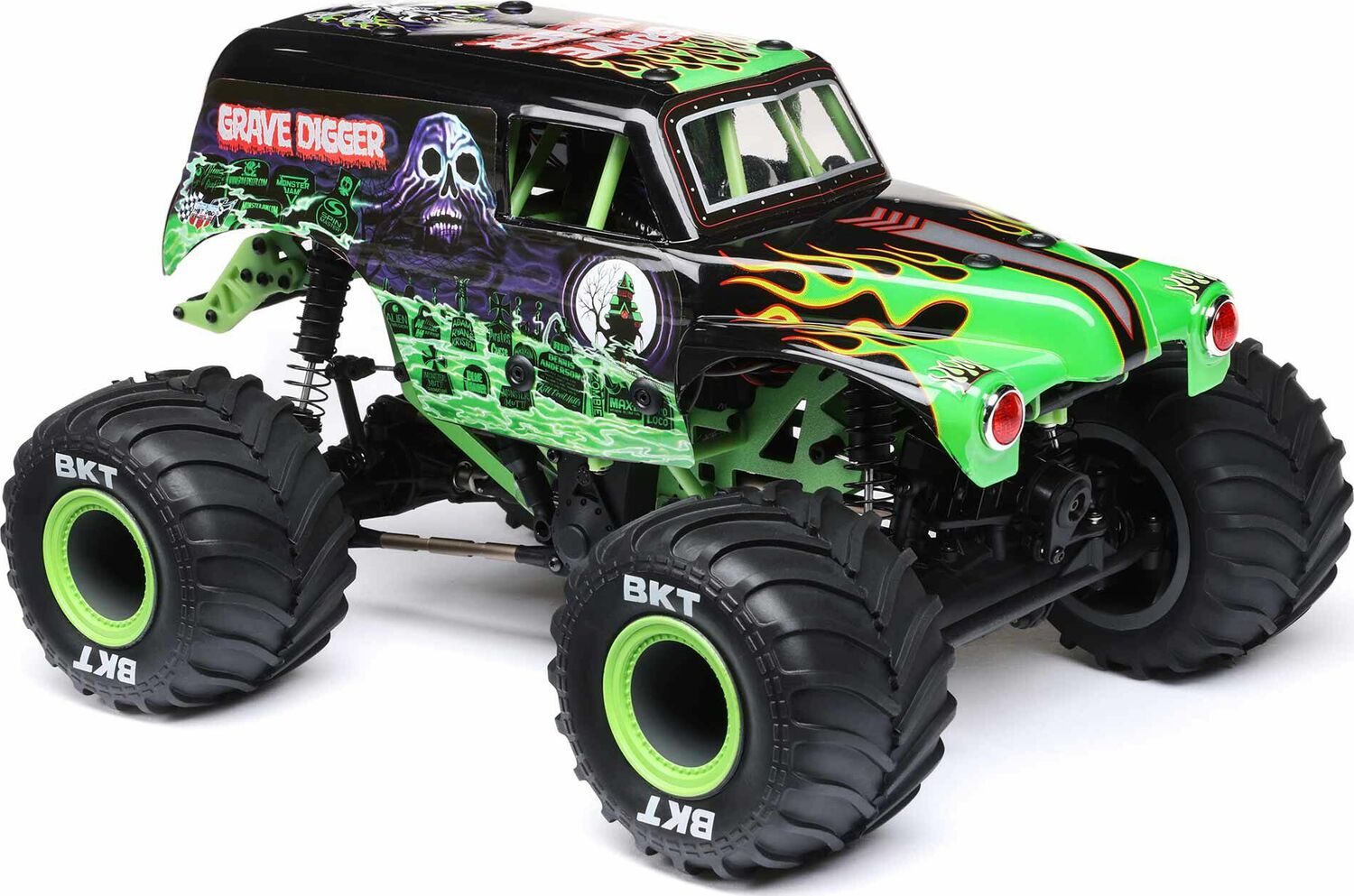 1/18 Mini LMT 4X4 Brushed Monster Truck RTR, Grave Digger