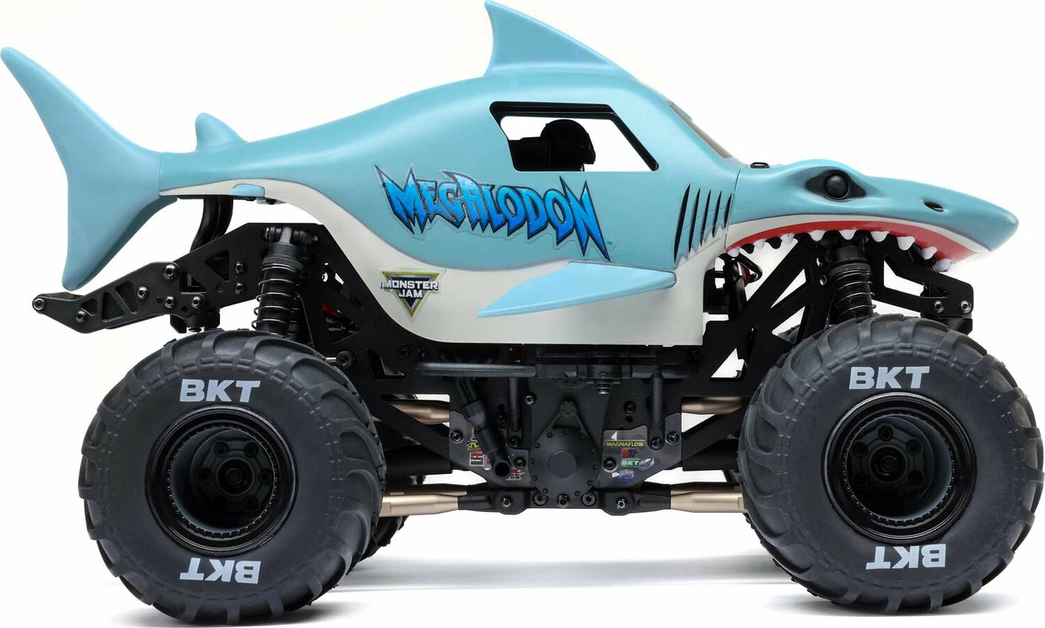 1/18 Mini LMT Megalodon 2S 4X4 RTR Brushed Monster Truck (Battery & Charger Included), Blue