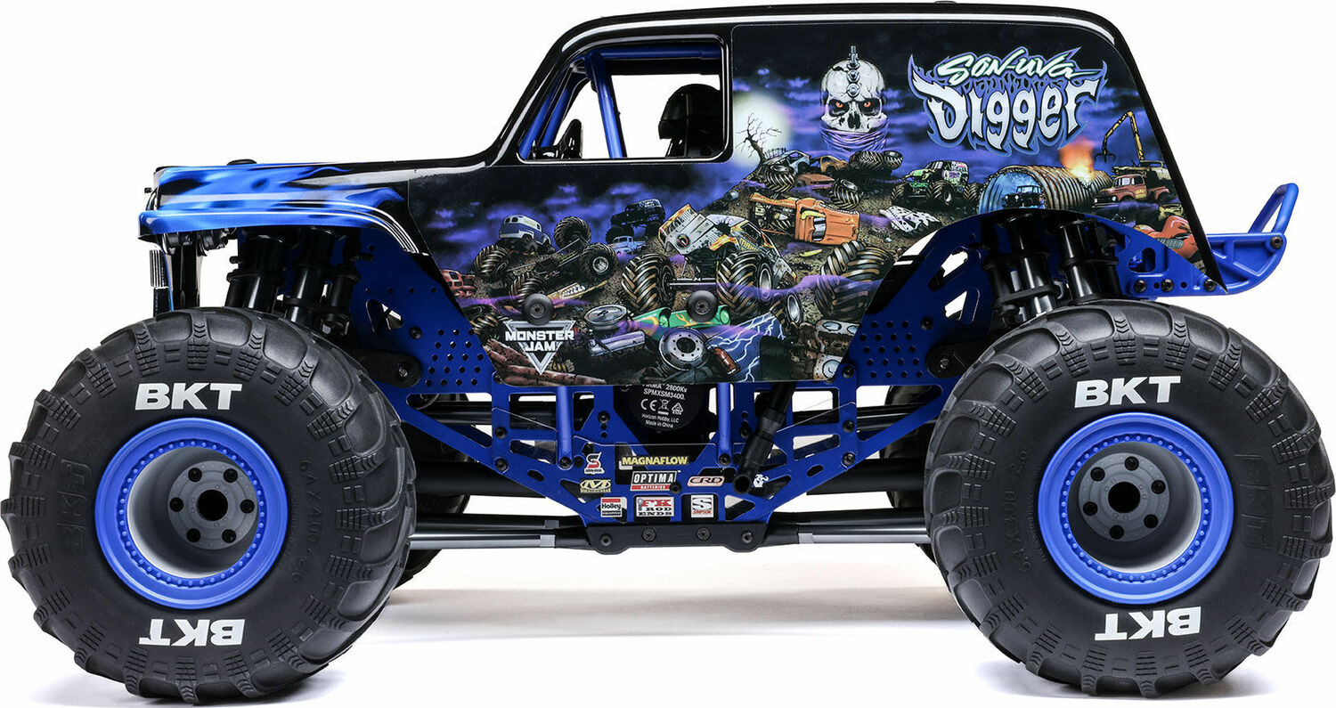 1/8 LMT 2.0 Son-Uva Digger 4X4 Solid Axle Brushless Monster Truck RTR, Blue