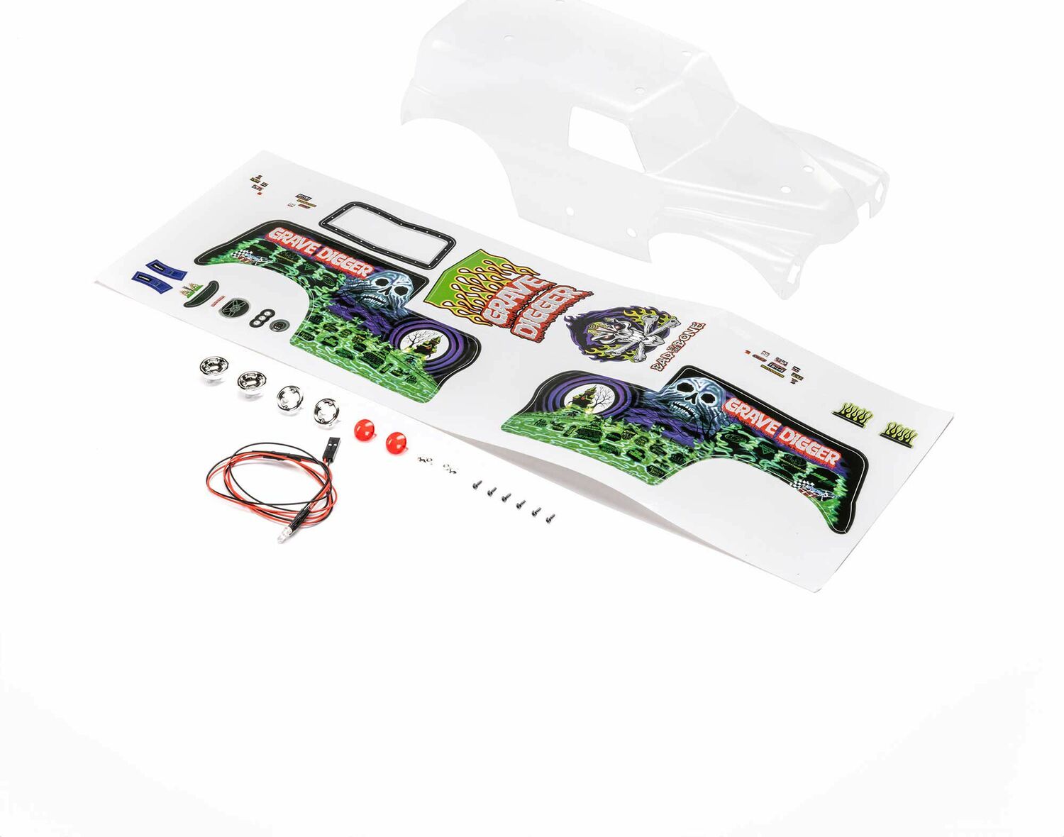 Body Set, Grave Digger, Clear: Mini LMT