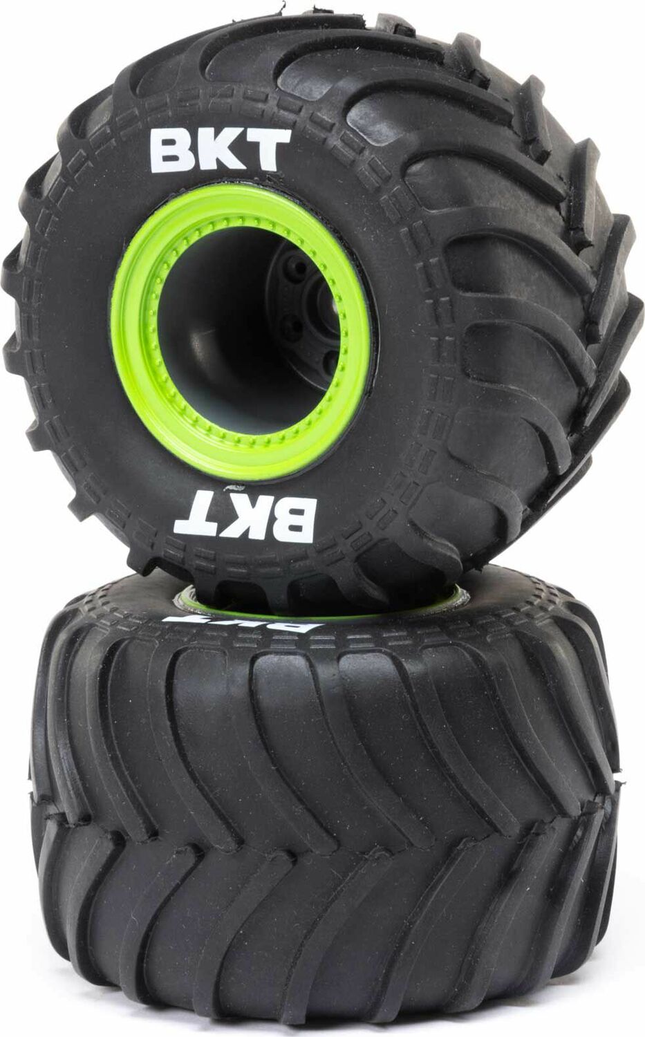 MT Tires,Green Beadlock, Premount(2): Mini LMT