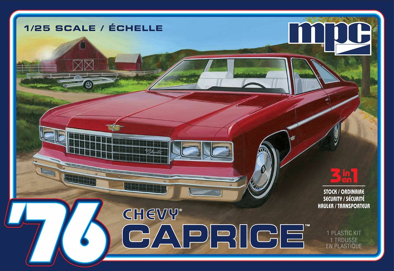 1/25 1976 Chevy Caprice w/Trailer 2T