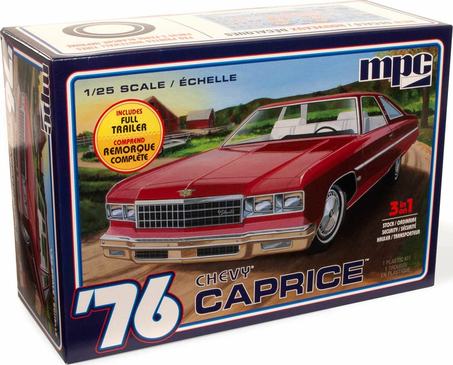 1/25 1976 Chevy Caprice w/Trailer 2T