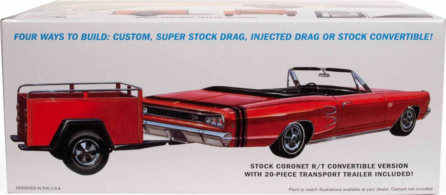1/25 1968 Dodge Coronet Convertible with Trailer