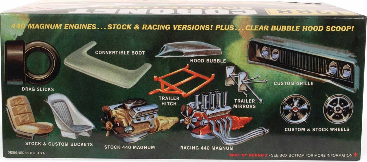 1/25 1968 Dodge Coronet Convertible with Trailer