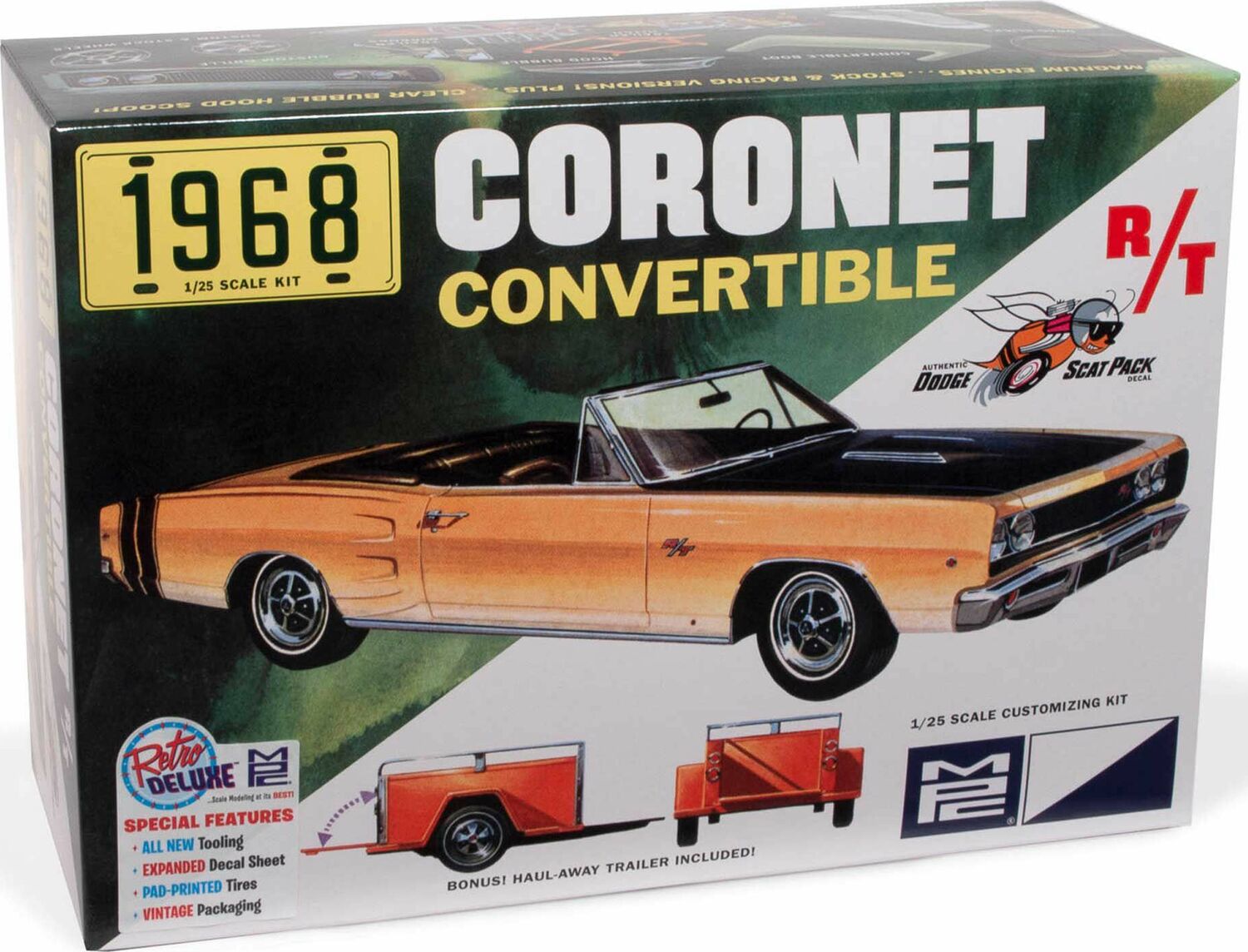 1/25 1968 Dodge Coronet Convertible with Trailer