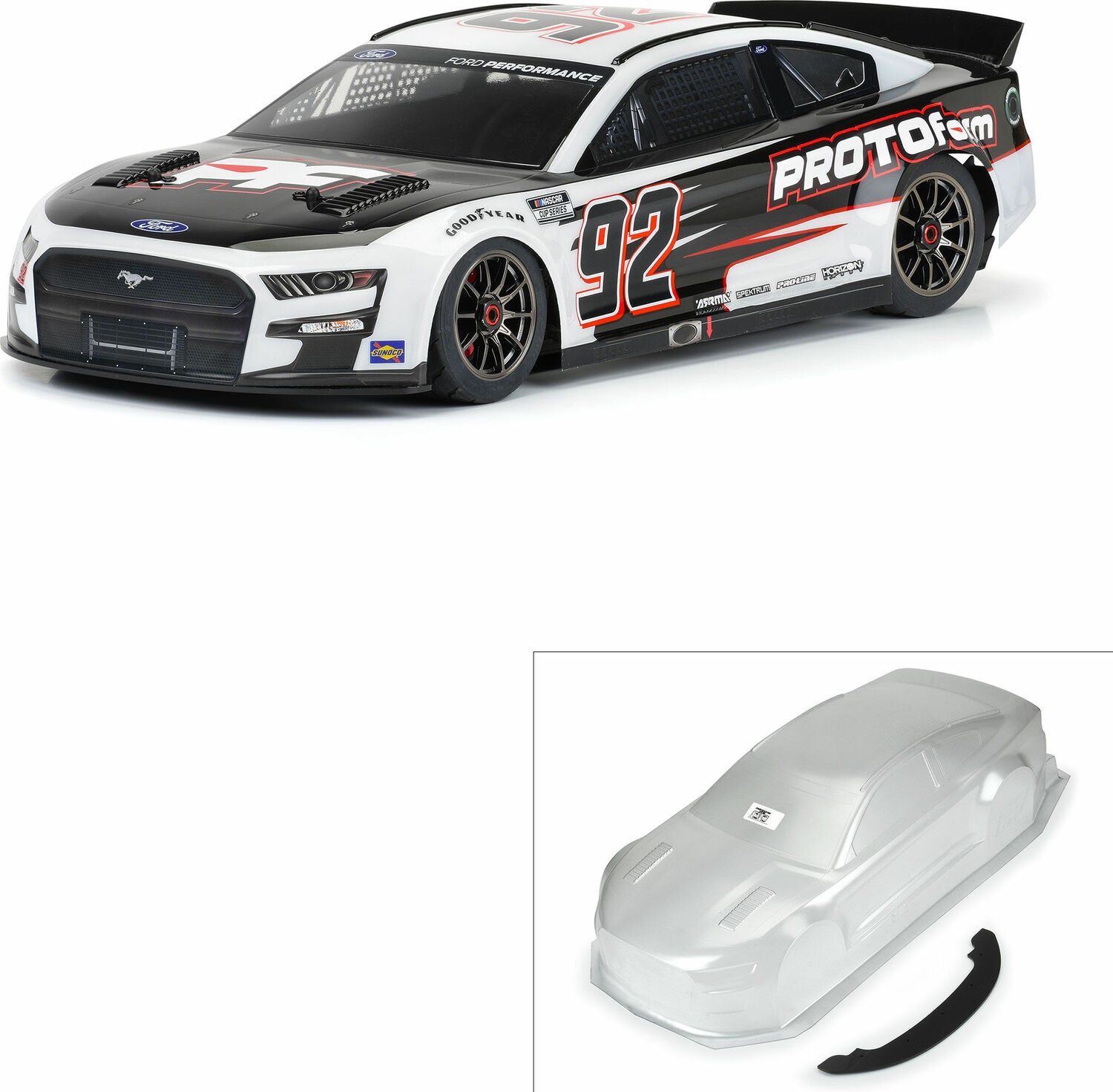 1/7 2022 NASCAR Cup Series Ford Mustang Clear Body: Infraction 6S