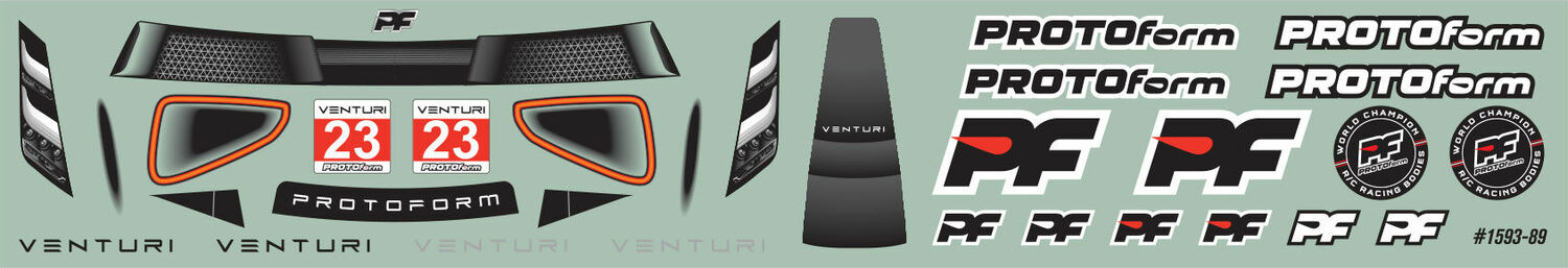 1/28 Venturi GT Light Weight Clear Body: Mini-Z