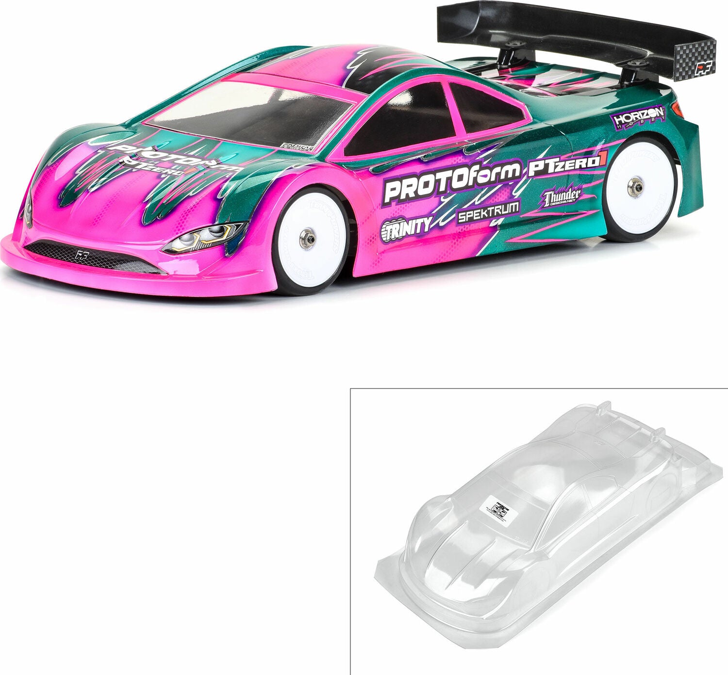 1/10 PTzero1 Light Weight (0.65mm) Clear Body for 190mm TC