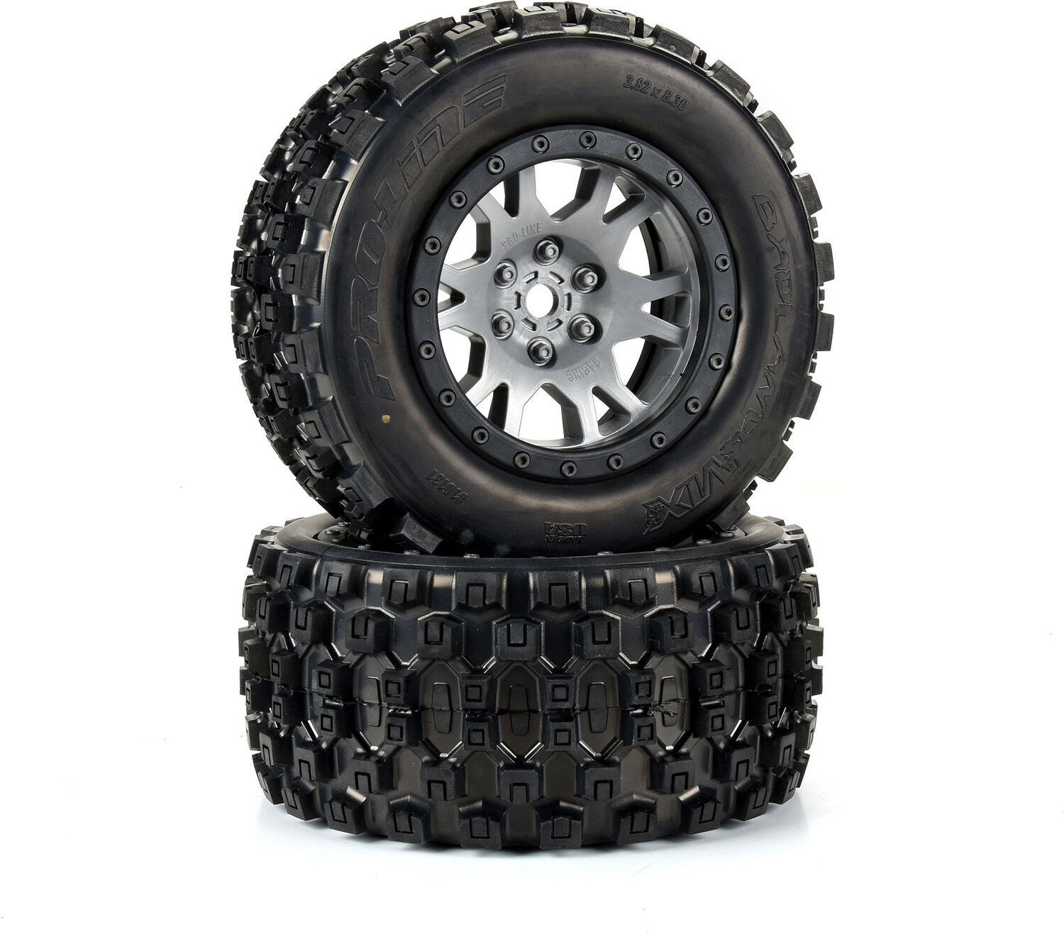 Limited Edition Badlands MX43 Pro-Loc F/R Mounted 24mm Gray/Black Impulse (2): X-MAXX