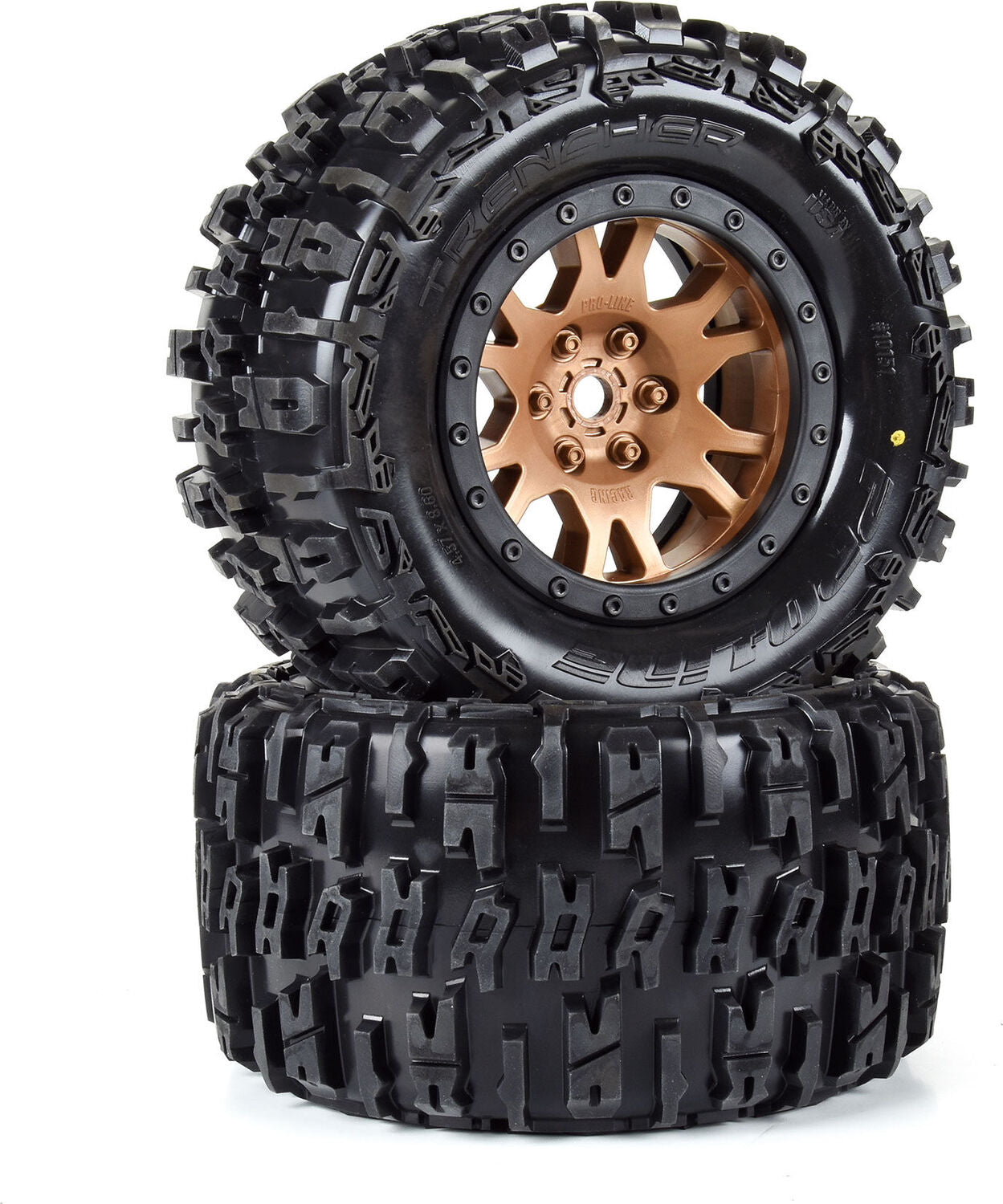 Limited Edition Trencher Pro-Loc F/R Mounted 24mm Bronze/Black Impulse (2): X-MAXX