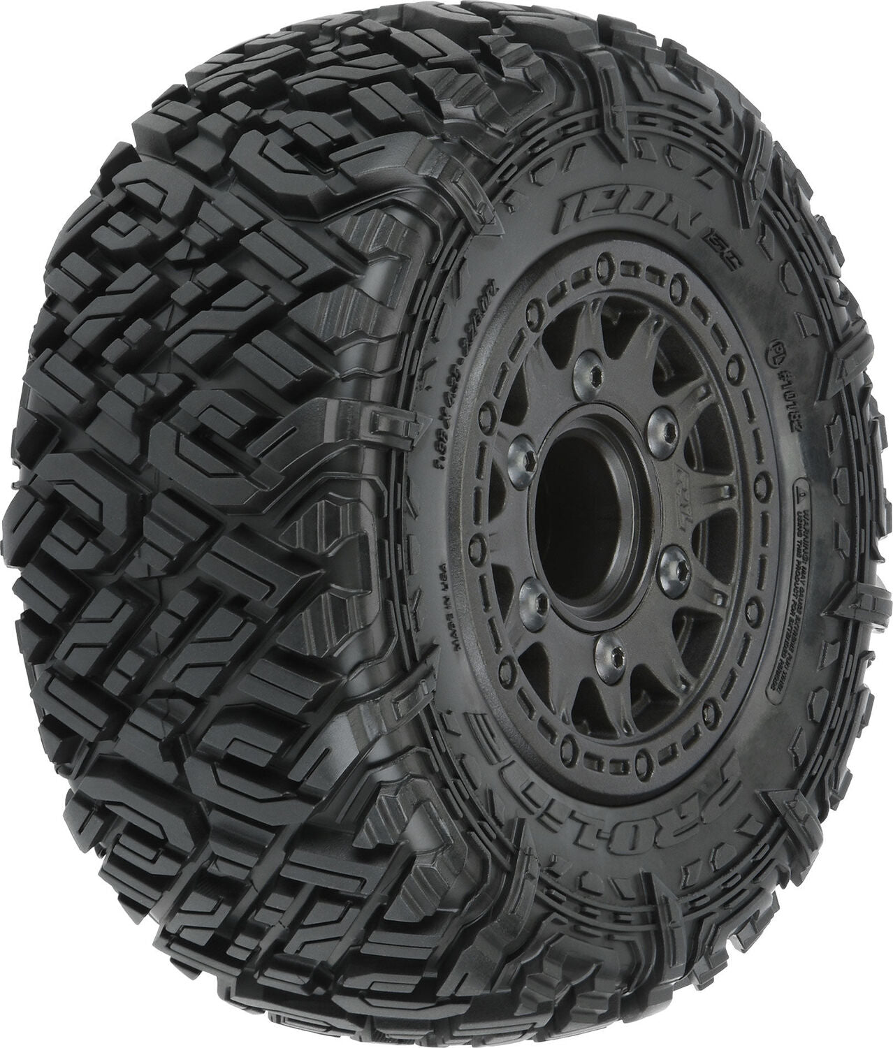 1/10 Icon M2 Front/Rear 2.2"/3.0" SC Mounted 12mm Blk Raid (2)