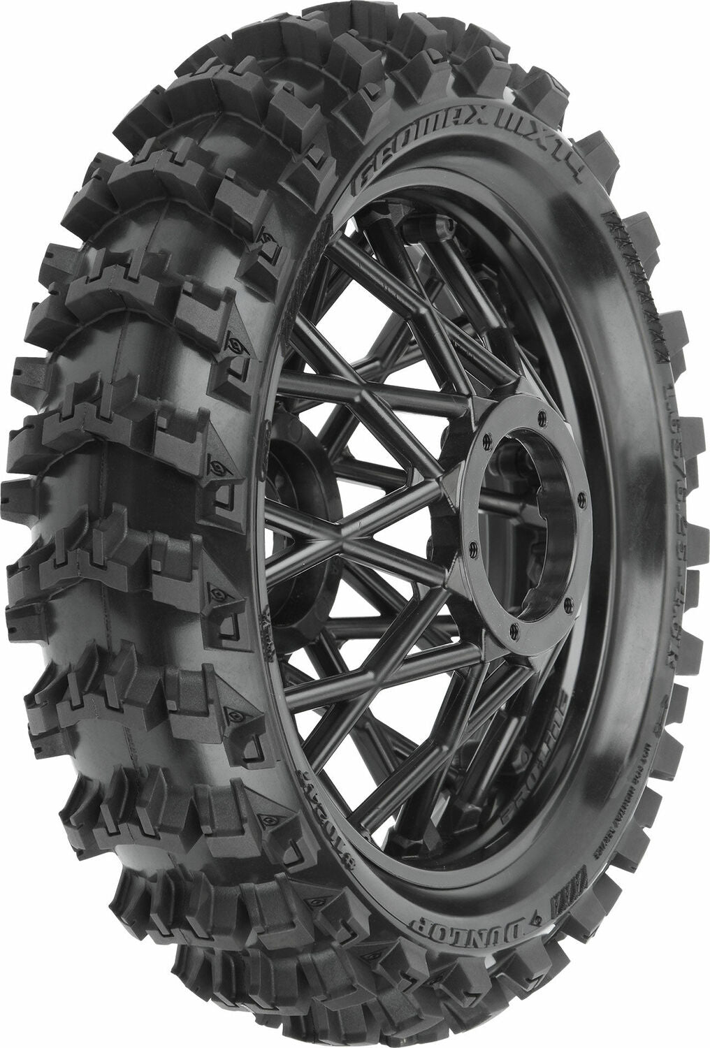 1/4 Dunlop Geomax MX14 V2 Bead CR4 Rear Tire MTD Black Bullyspoke: MX