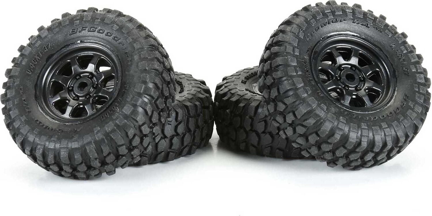 1/30 BFG Krawler T/A KX Front/Rear Mounted Black Icon Nuevo (4) for Axial SCX30