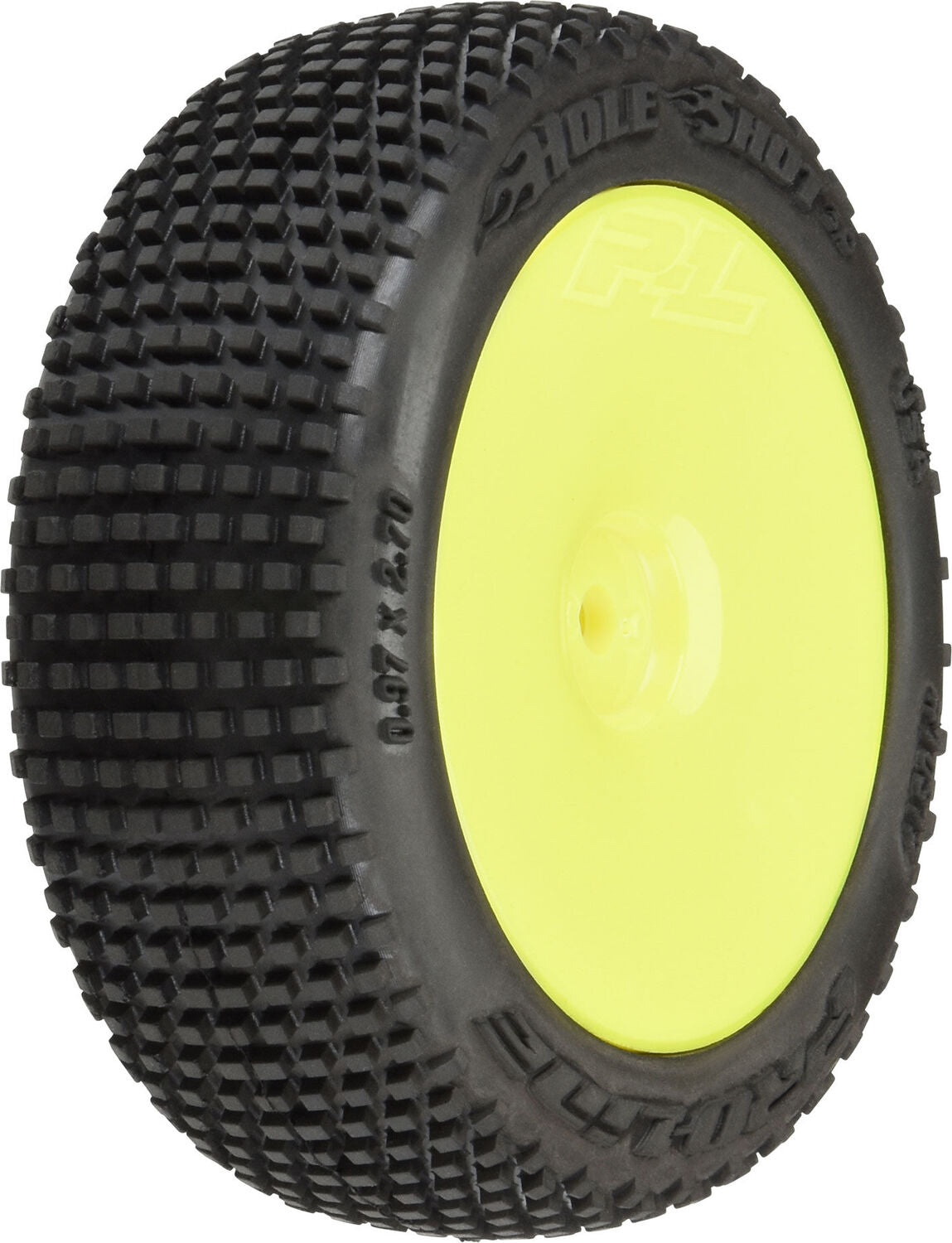 1/14 Hole Shot 3.0 F/R Tire MTD 12mm Yellow Velocity (4) Typhon GROM