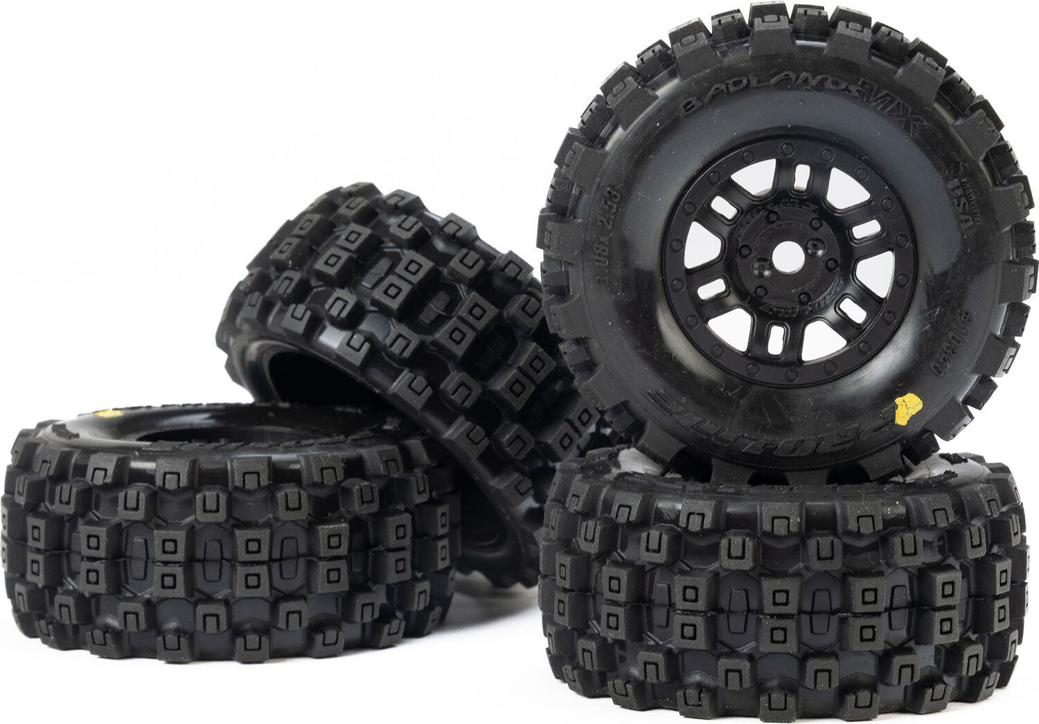 1/16 Badlands MX Front/Rear Tires MTD 12mm Black Split Six (4): MOJAVE GROM