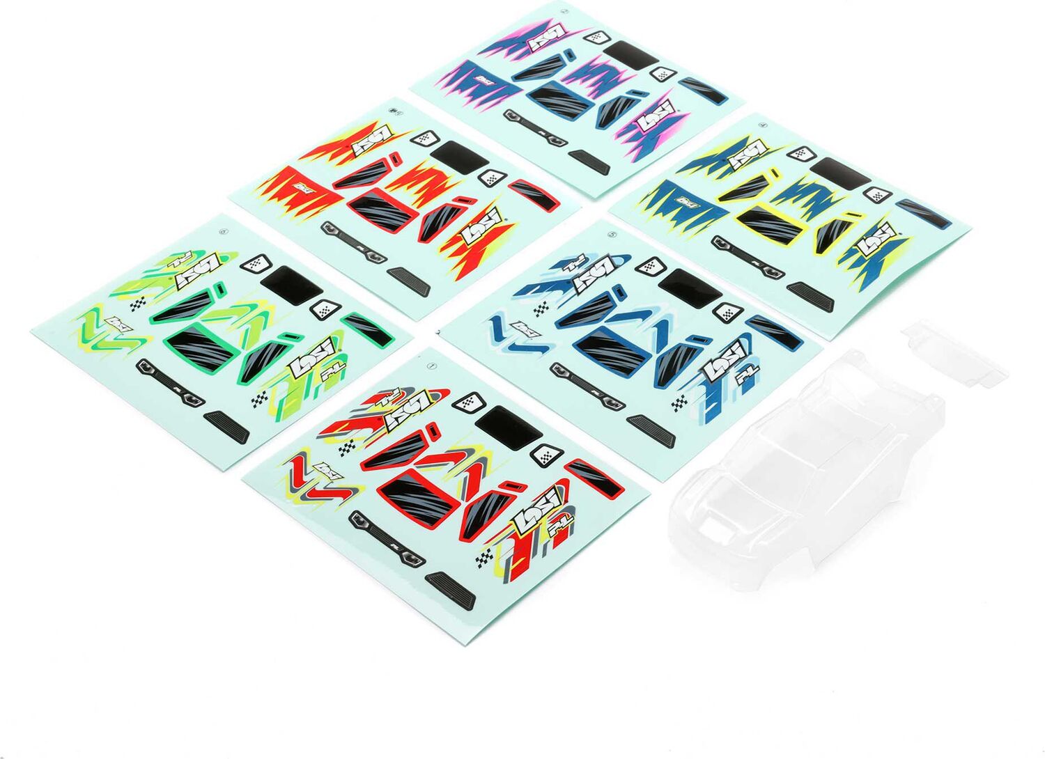 Axis T Body, Pro-Line OE, Spoiler, Stickers, Clear: Micro-T