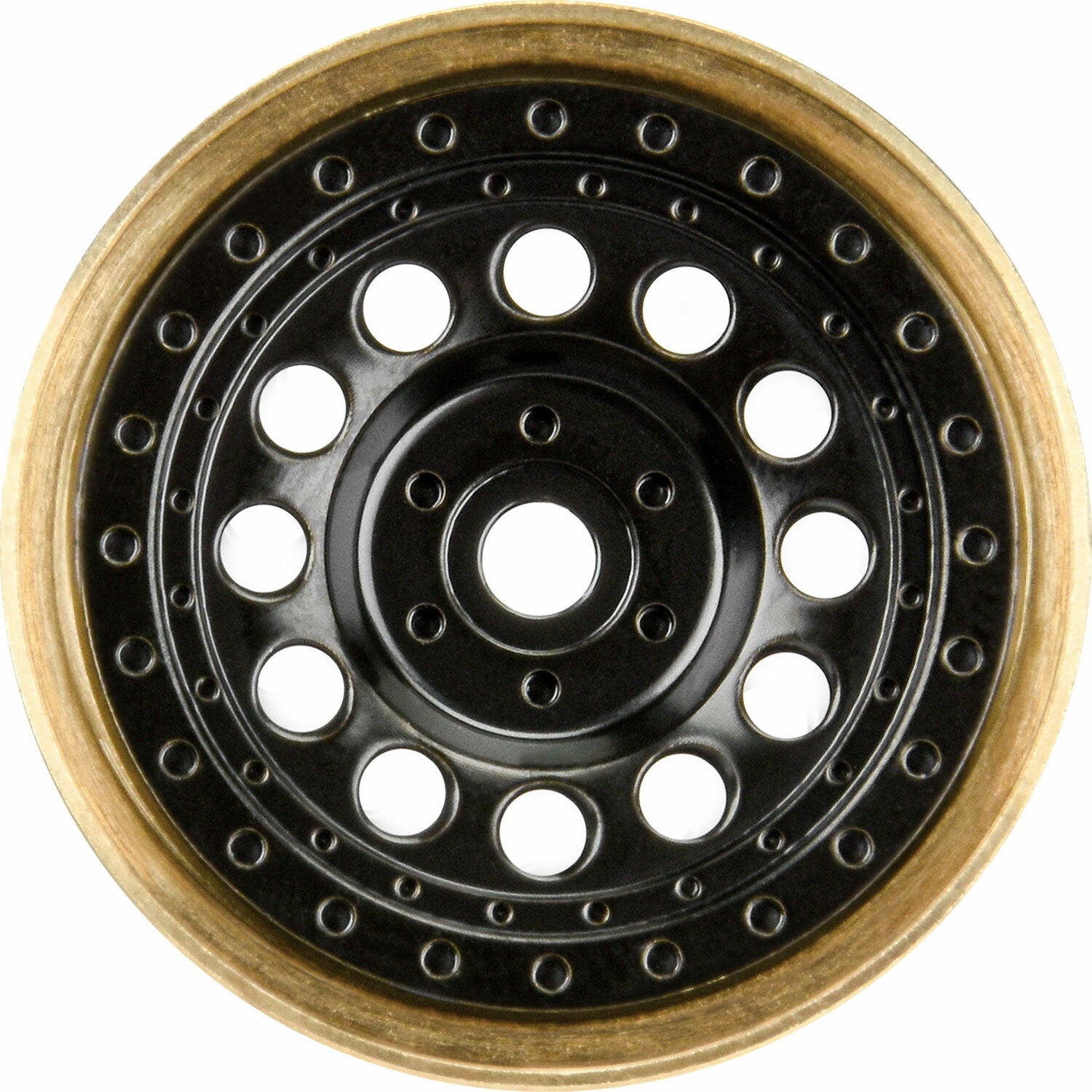 1/24 Rock Shooter Brass F/R 1.0" 7mm Crawler Wheels (2) Black