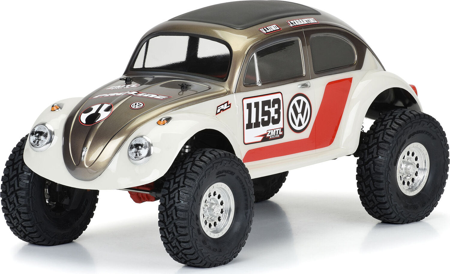 1/10 Volkswagen Beetle Clear Body 12.3" (313mm) Wheelbase Crawlers