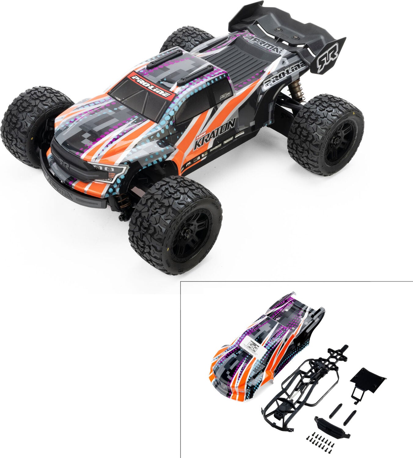 1/16 Limited Edition Pre-Cut/Pre-Painted Brute Digi Body with Clipless System: ARRMA MINI KRATON