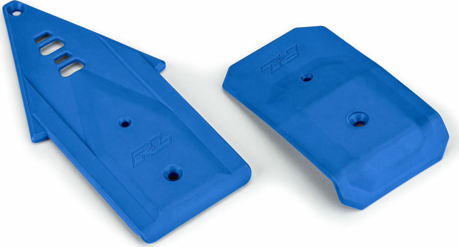 Bash Armor Front/Rear Skid Plates (Blue) for ARRMA 3S Vehicles