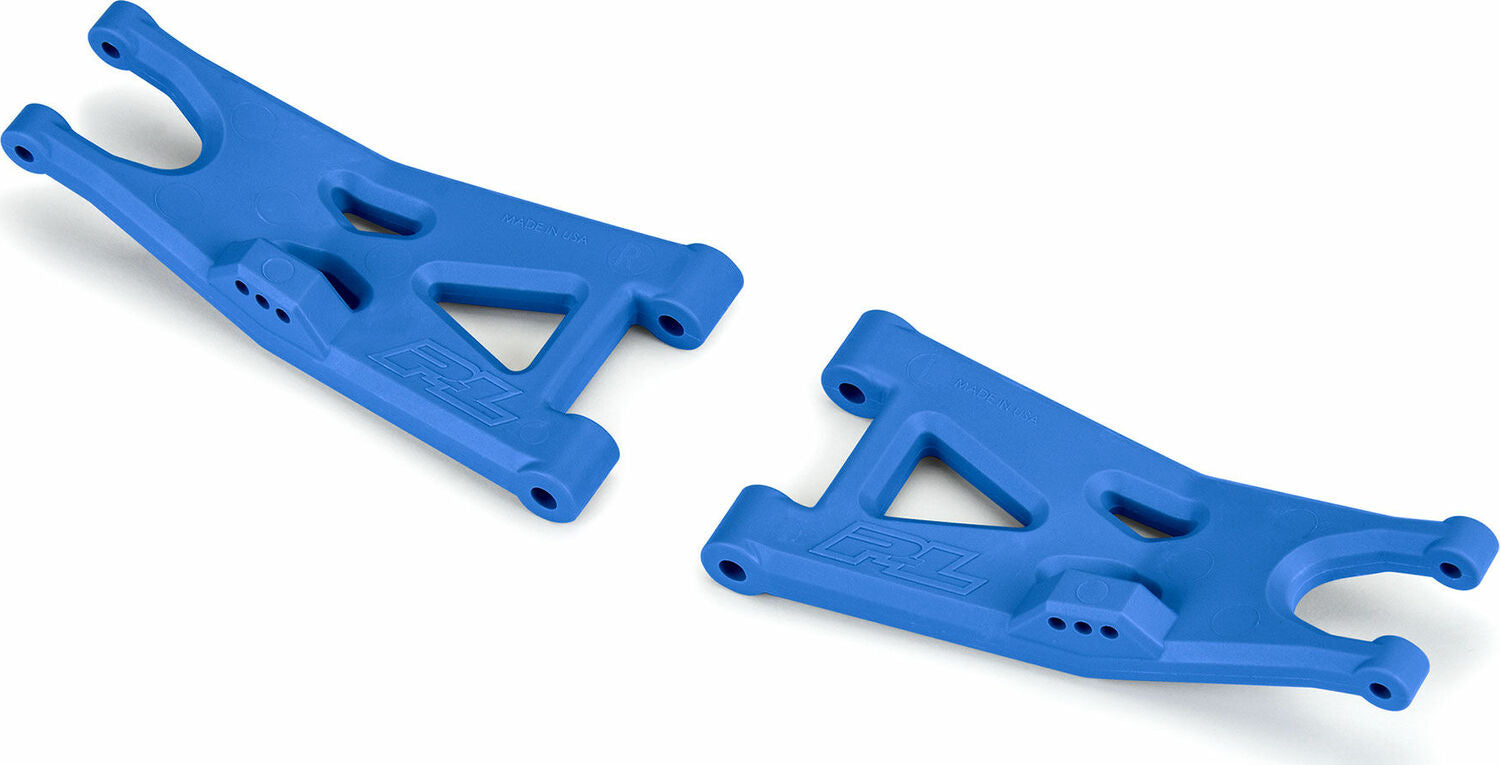 Bash Armor Front Suspension Arms (Blue) for ARRMA 3S Vehicles