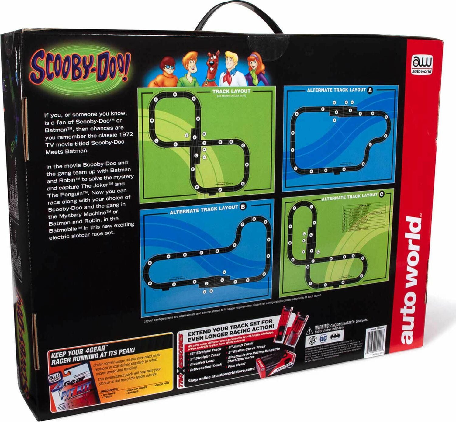 18' Scooby Doo Meets Batman & Robin Slot Race Set