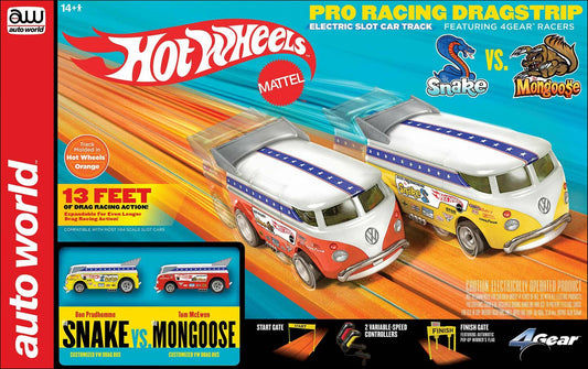 13' Hot Wheels "Snake" vs "Mongoose" Manual Slot Set