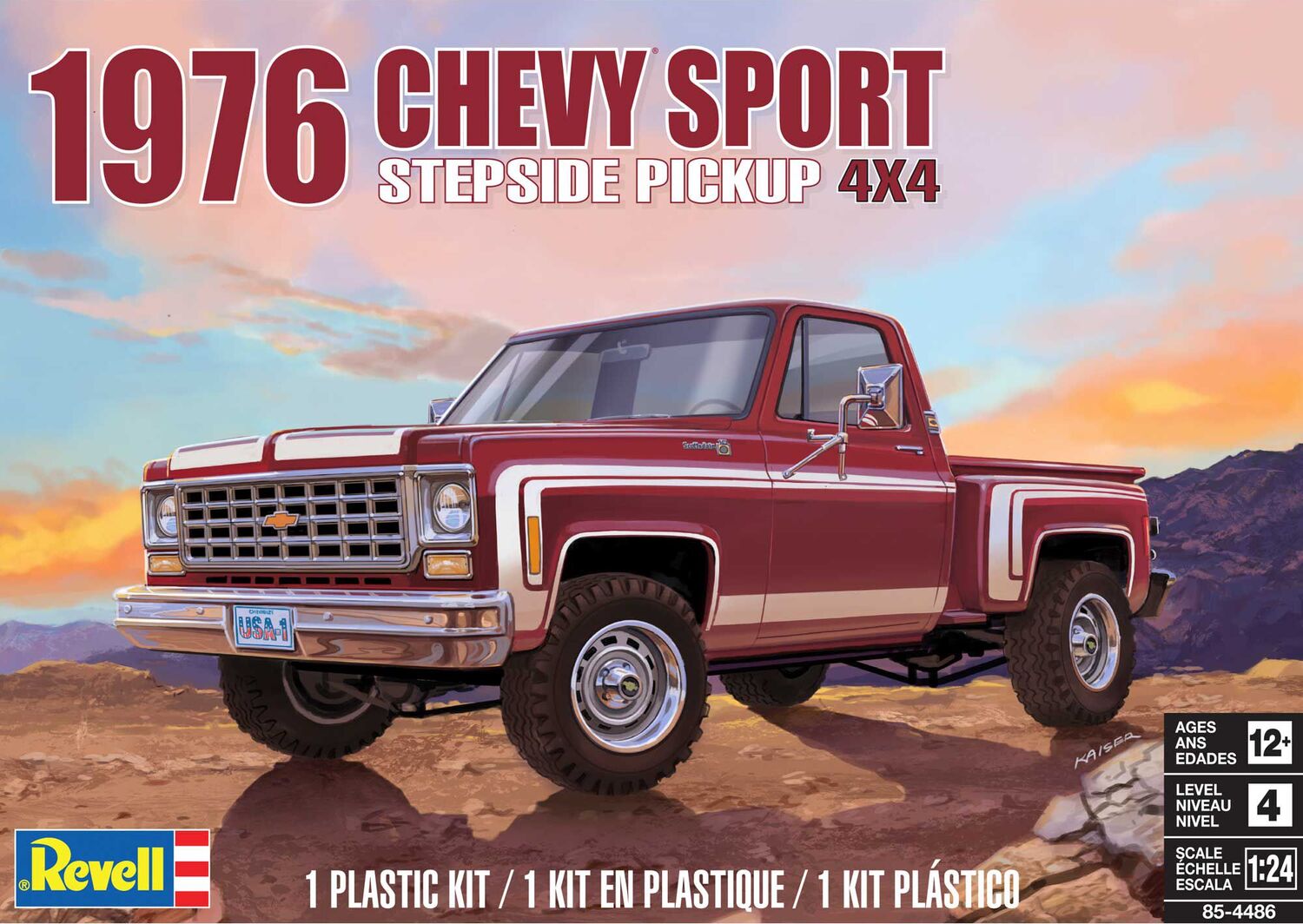 1/24 '76 Chevy Sport Stepside Pickup 4X4