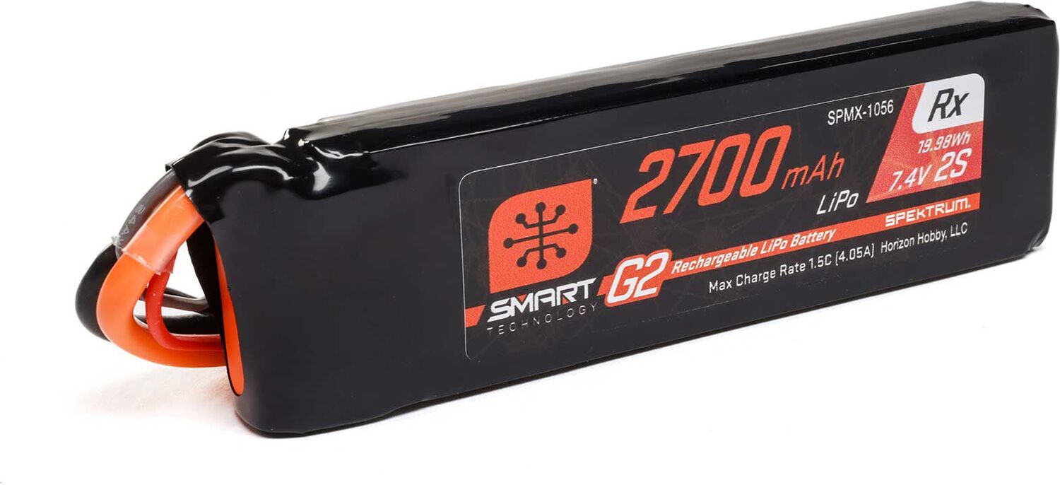 7.4V 2700mAh 2S 15C Smart G2 Receiver LiPo Battery: IC3