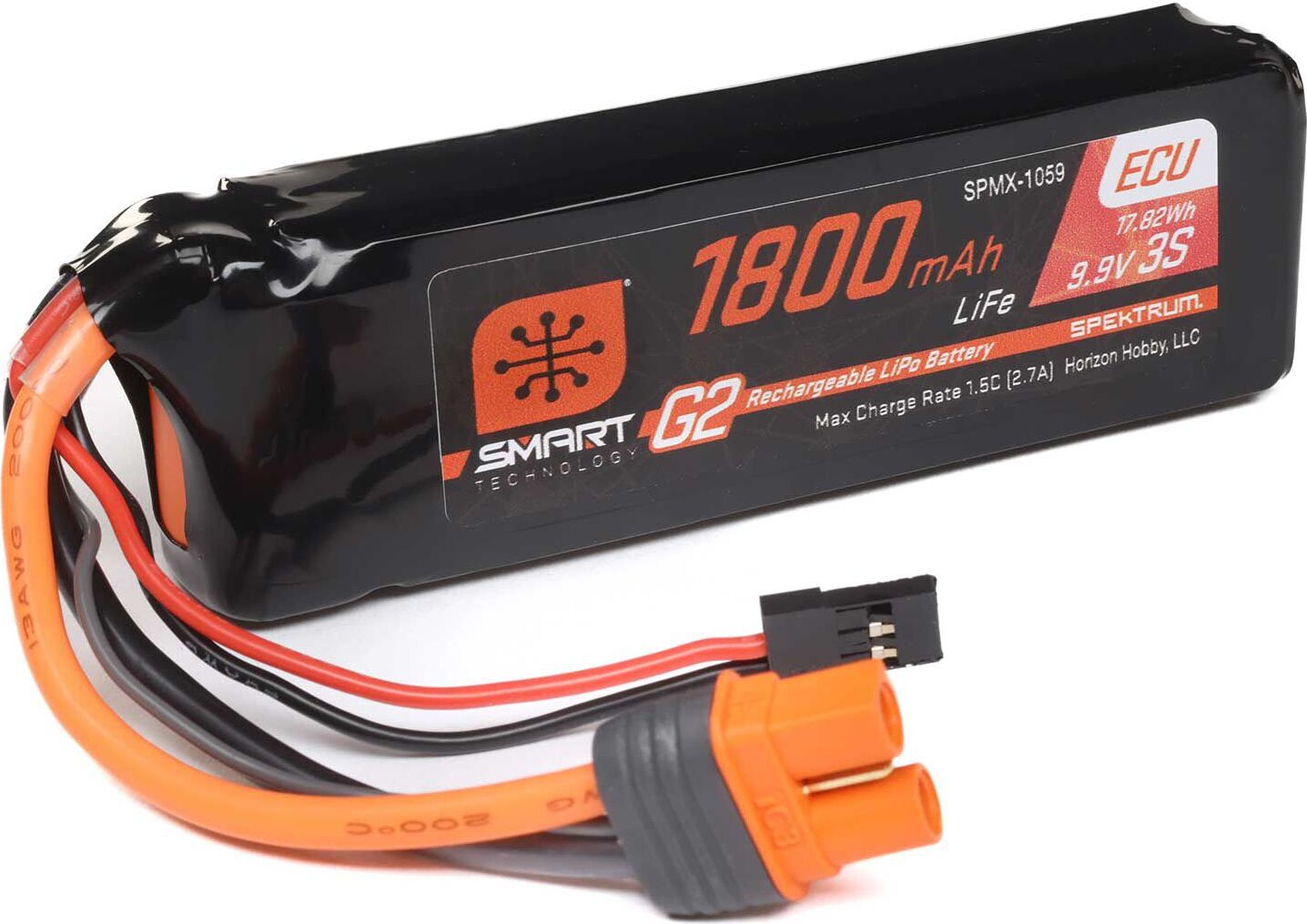 9.9V 1800mAh 3S 10C Smart G2 ECU LiFe Battery: IC3