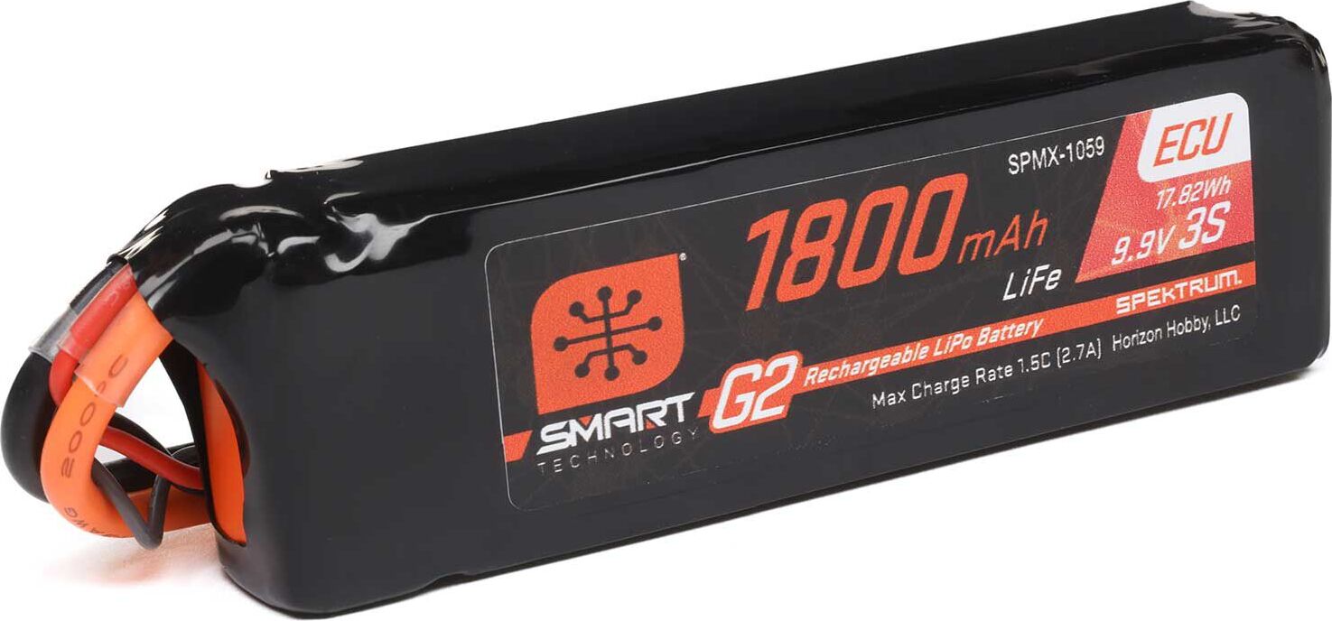 9.9V 1800mAh 3S 10C Smart G2 ECU LiFe Battery: IC3