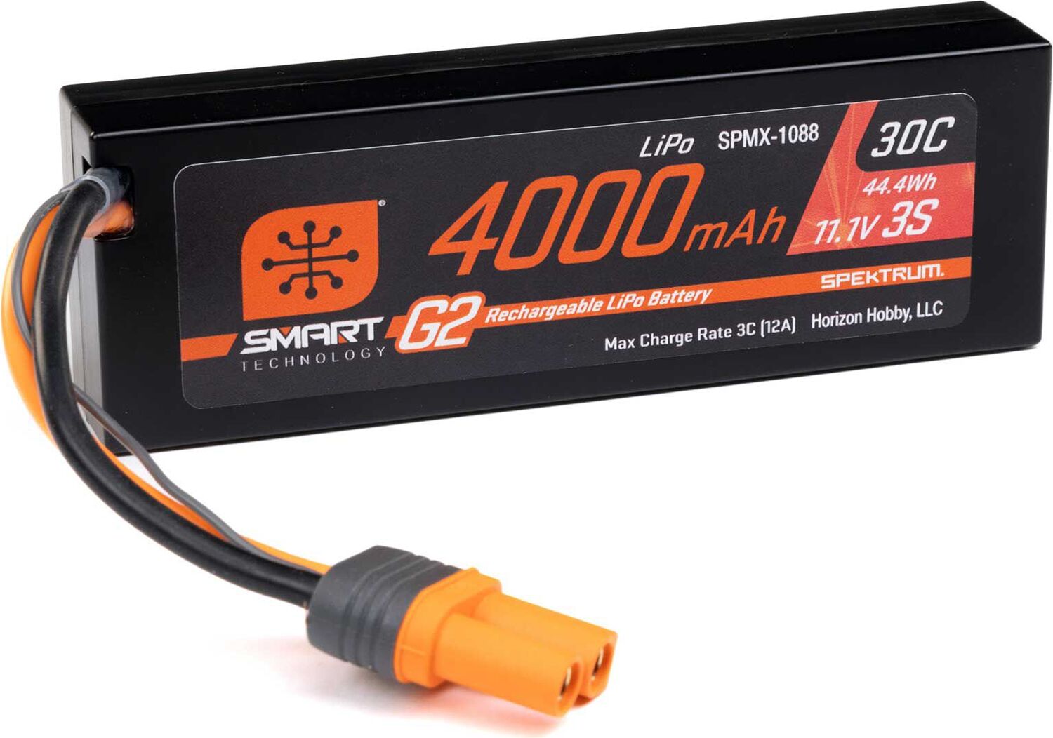 11.1V 4000mAh 3S 30C Smart G2 Hardcase LiPo Battery: IC5