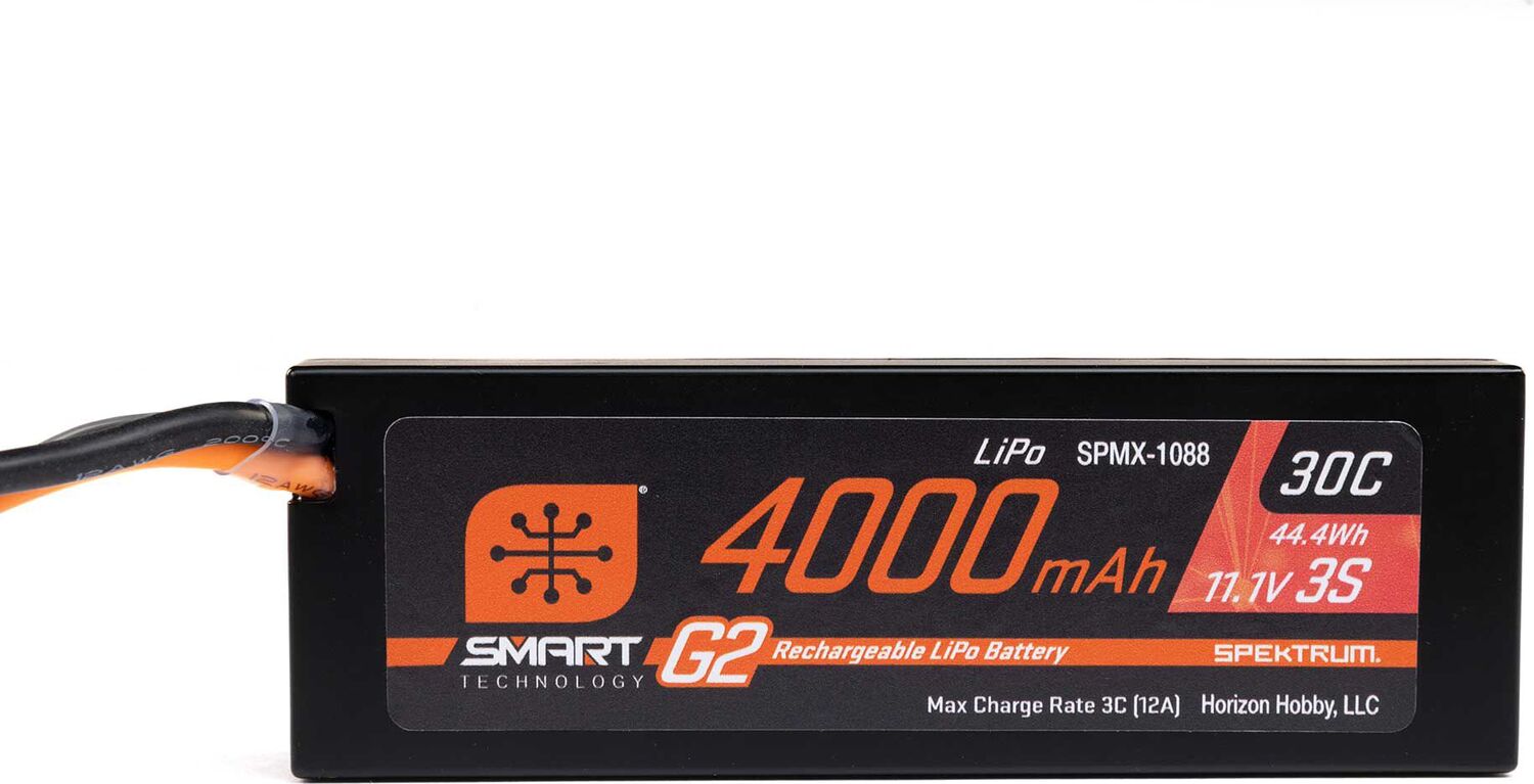 11.1V 4000mAh 3S 30C Smart G2 Hardcase LiPo Battery: IC5