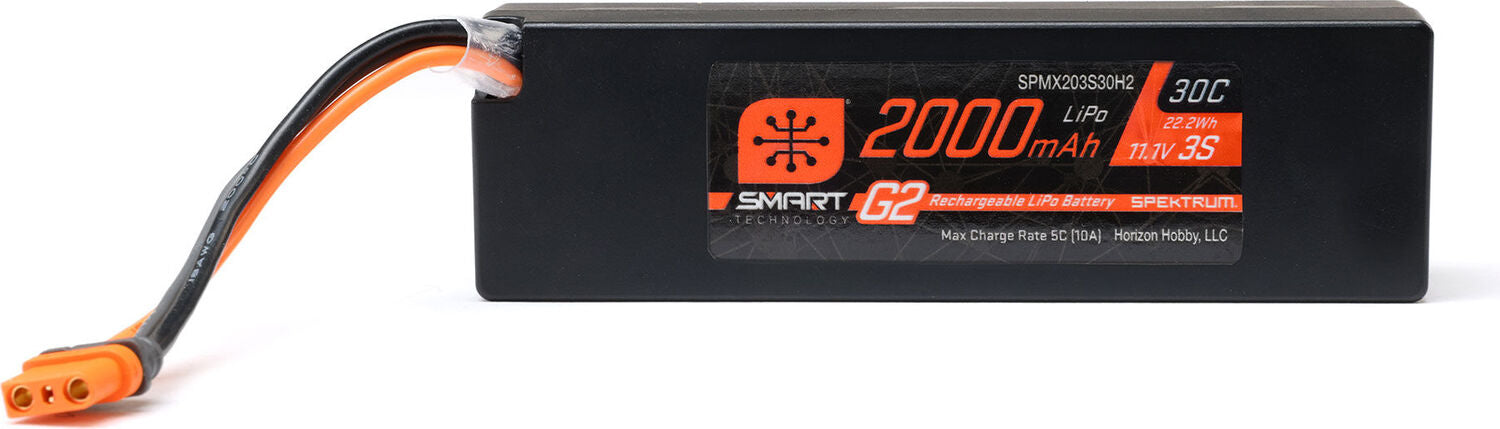 11.1V 2000mAh 3S 30C Smart G2 LiPo Battery: IC2