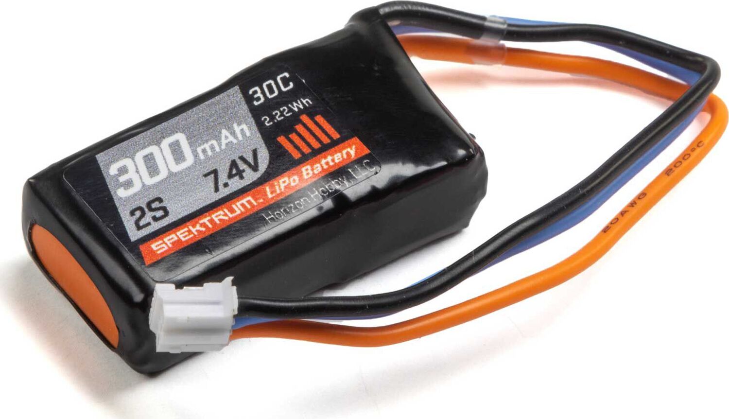 7.4V 300mAh 2S 30C LiPo Battery: PH