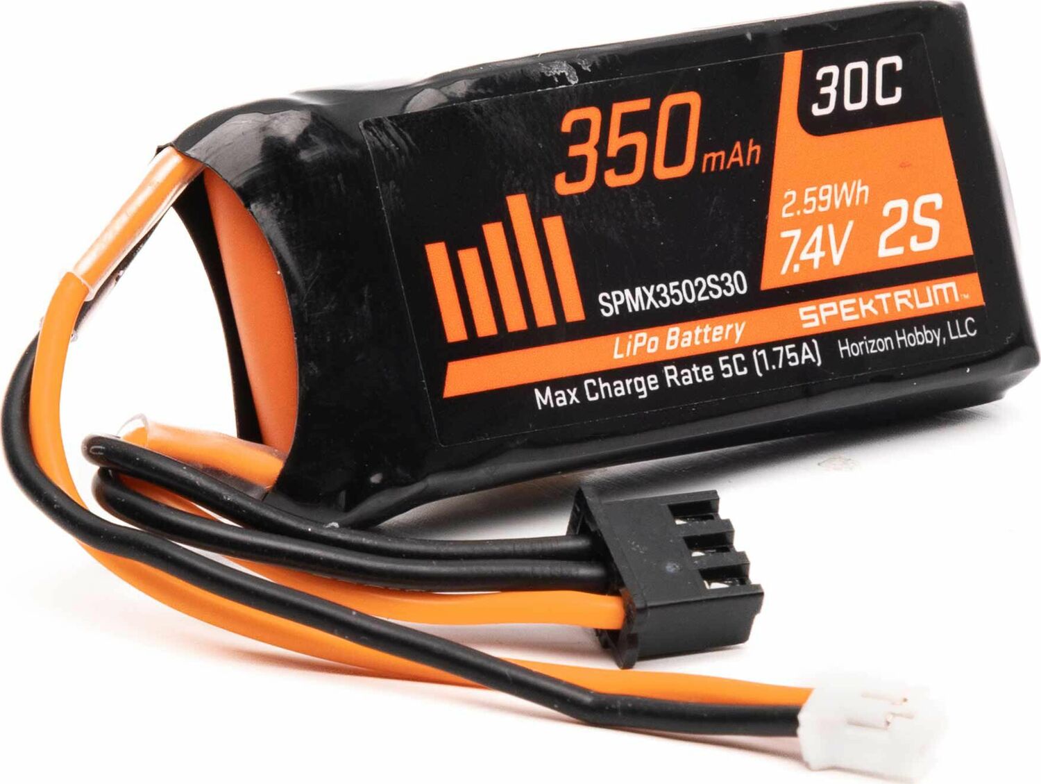 7.4V 350mAh 2S LiPo Battery: SCX24 PH 2.0