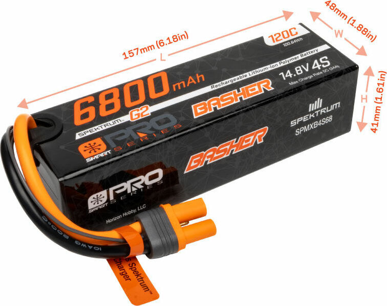 14.8V 6800mAh 4S 120C Smart G2 Pro Basher LiPo: IC5