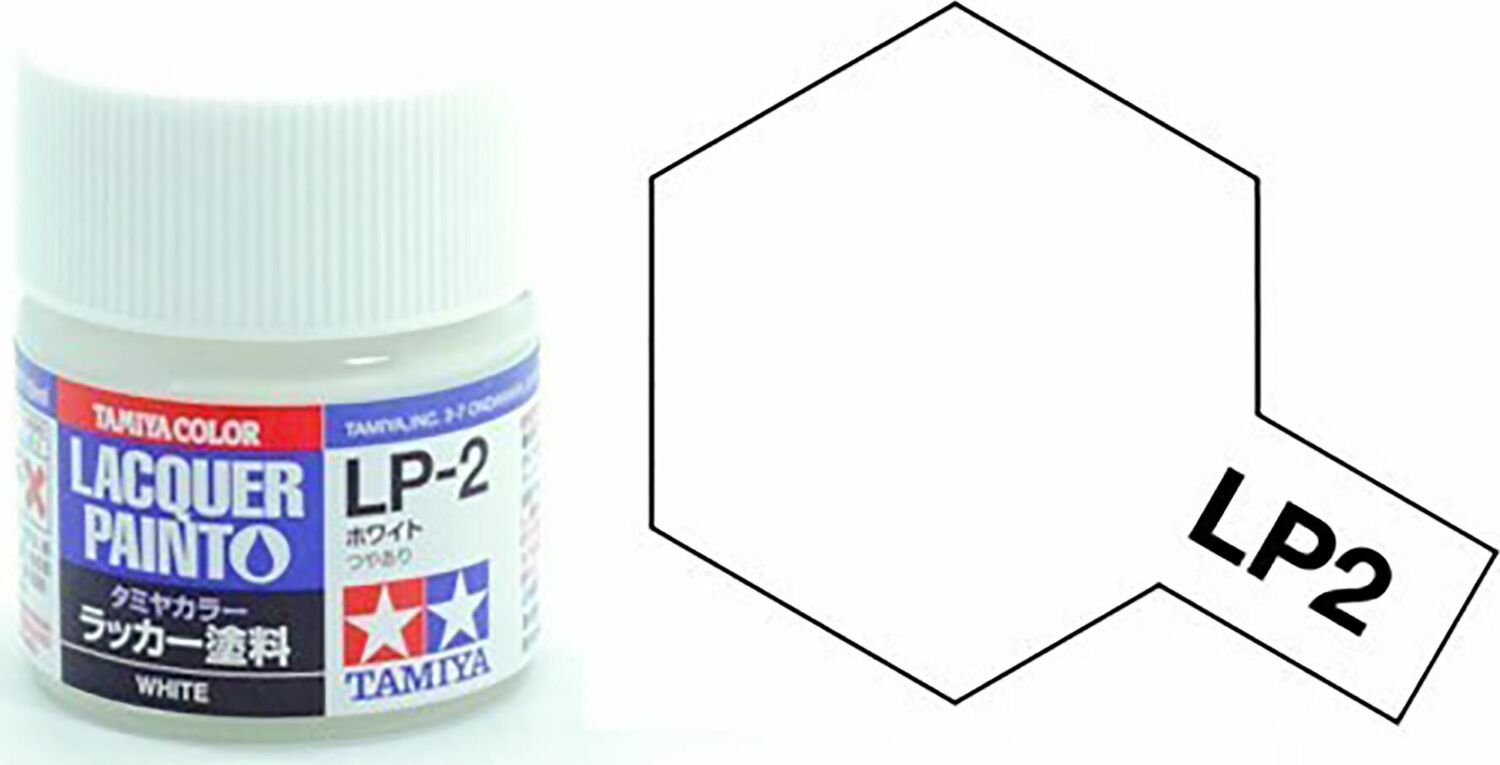 Lacquer Paint, LP-2 Gloss White, 10 mL