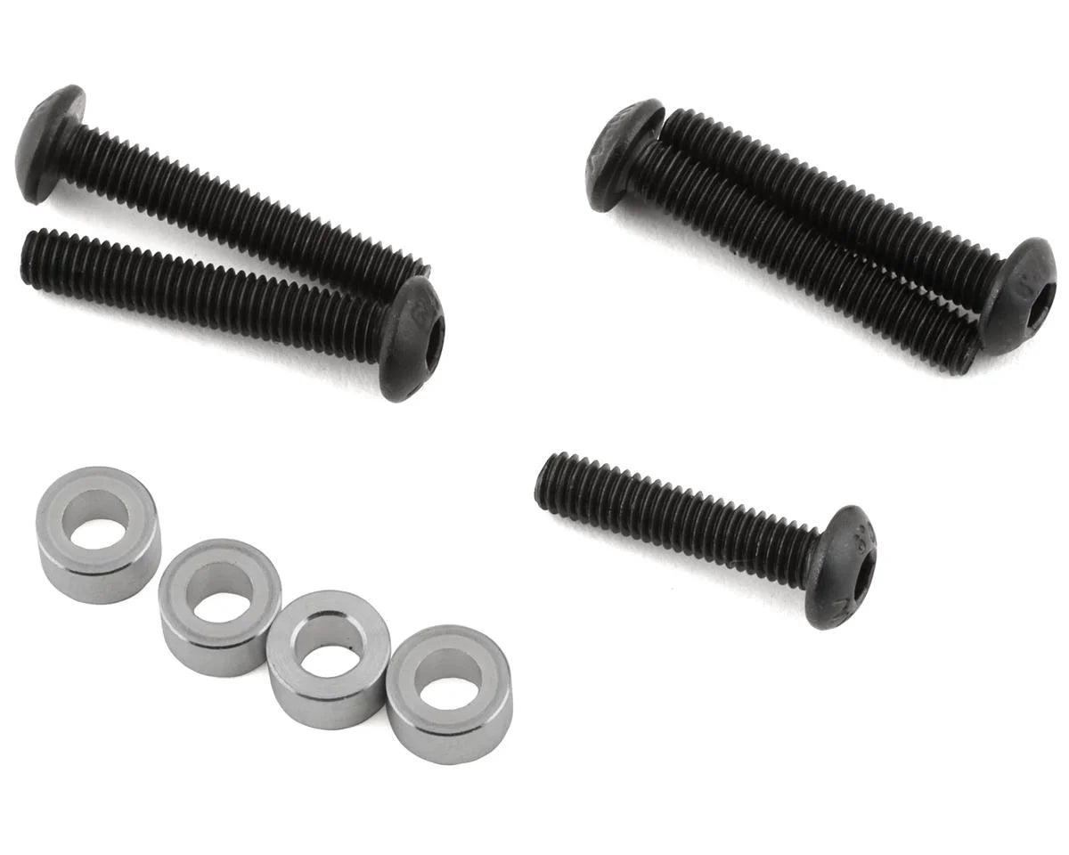 Hot Racing Enduro Aluminum Front & Rear Adjustable Shock Towers (Black)