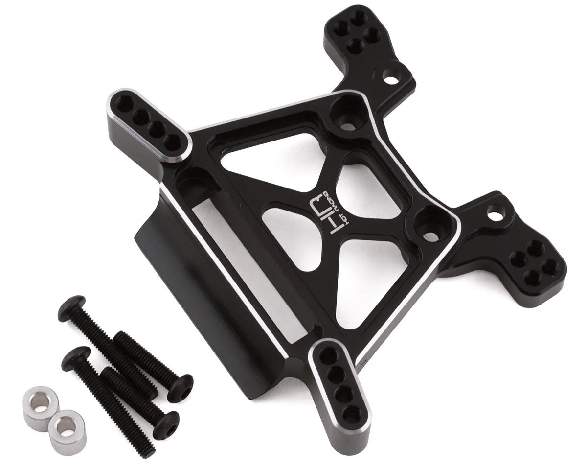 Hot Racing Aluminum Front Shock Tower for Rustler 4X4 (Black)