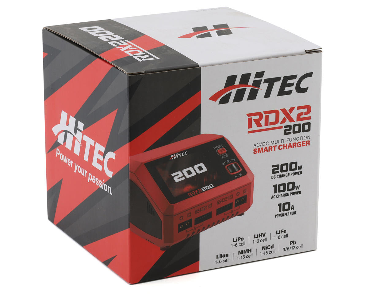 Hitec RDX2 200 Dual Smart LiPo Battery Balance Charger (6S/10A/DC-200W/AC-100W)