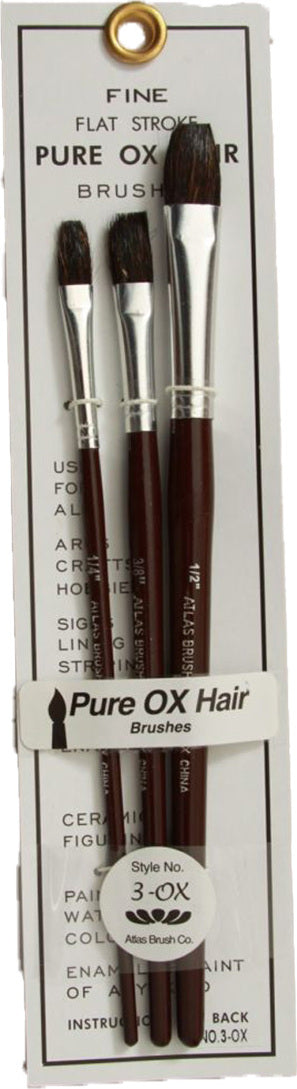 3-Ox Hair Brush Set, 1/4", 3/8", 1/2"