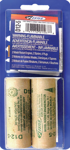 D12-5 Model Rocket Engines (2pk)