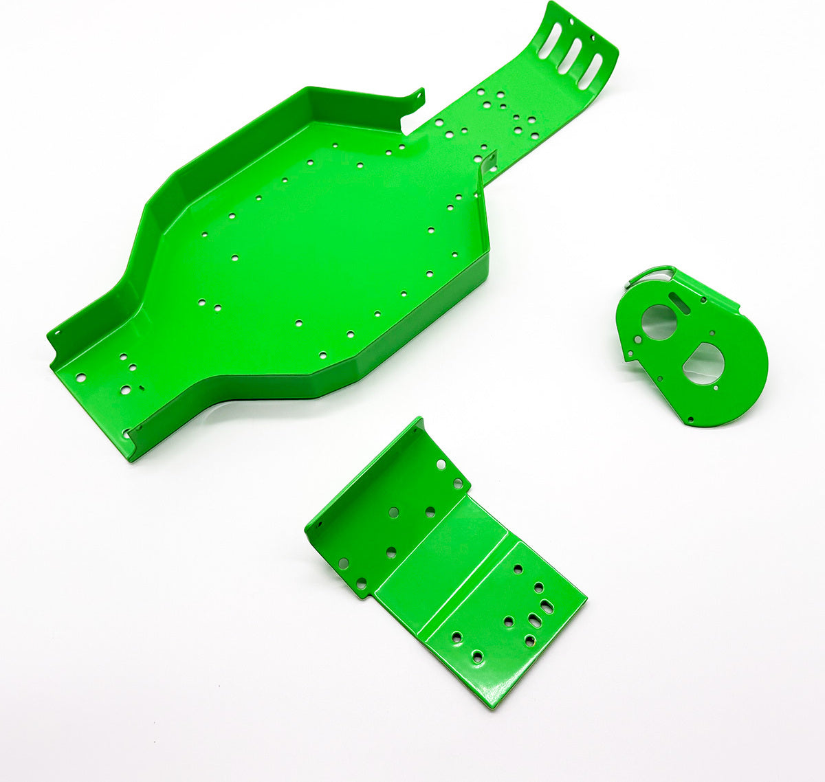 Authentic RC10 Chassis - Powdercoated in Retro Green