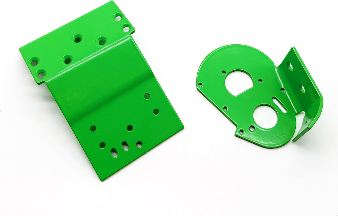 Authentic RC10 Chassis - Powdercoated in Retro Green